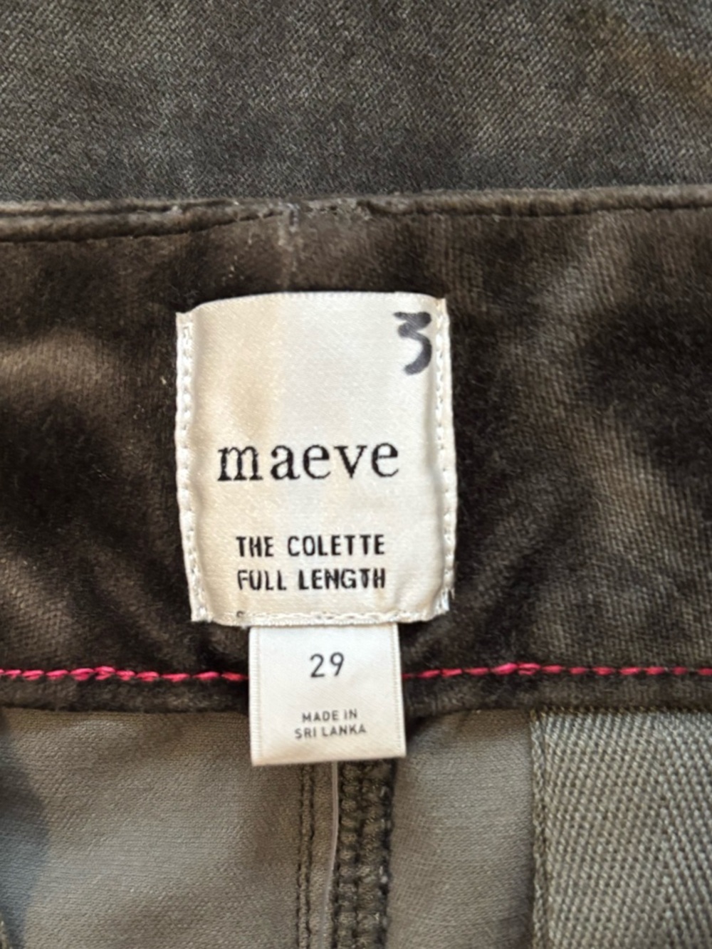 Maeve/Anthropologie The Colette Full-Length Wide Leg Velvet Pants in Army 29 NWT - Picture 8 of 12
